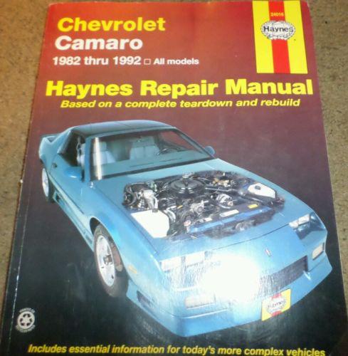 Camaro haynes repair manual