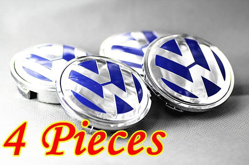 Click blue 65mm 4 vw emblem passat b6 mk5 gti r32 wheel center cover cap