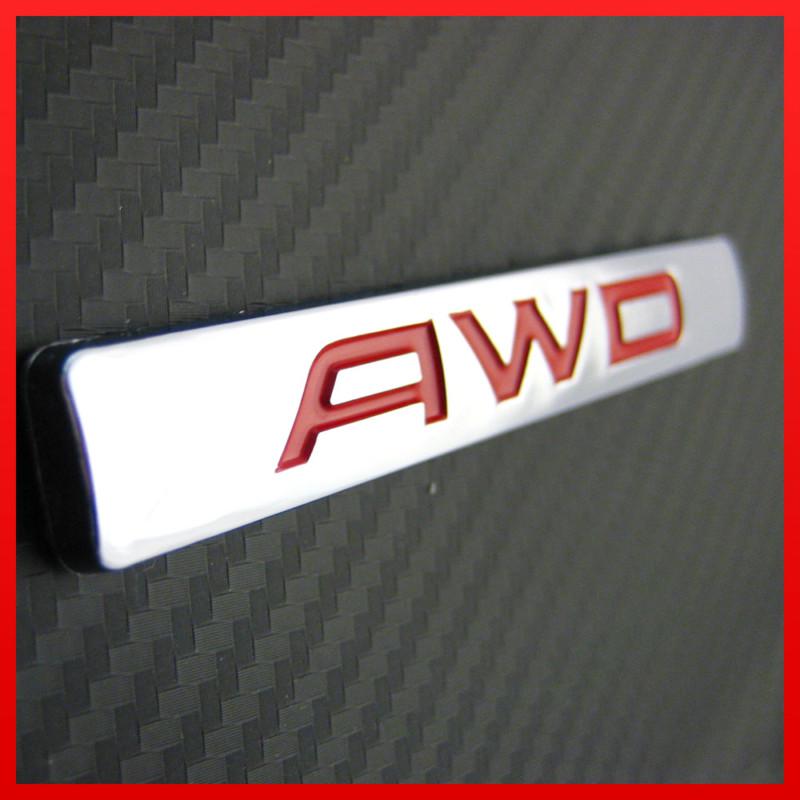 Red small awd trunk badge fender decal door logo all wheel drive 4wd acura