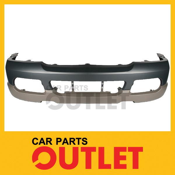 02-05 ford explorer front bumper cover assembly new upper primed+texture beige