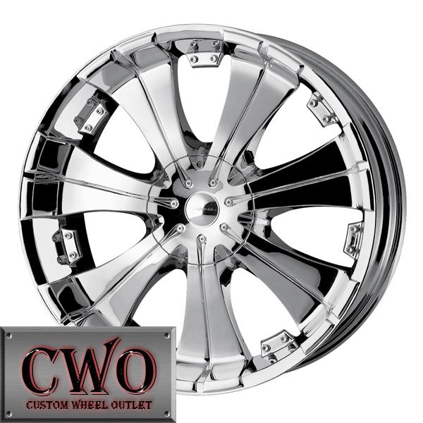 24 chrome veloche villano wheels rims 5x114.3/5x4.75" 5 lug jeep ranger s-10