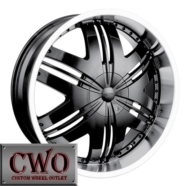 24 black dip phoenix wheels rims 6x139.7 6 lug chevy tundra titan tahoe escalade