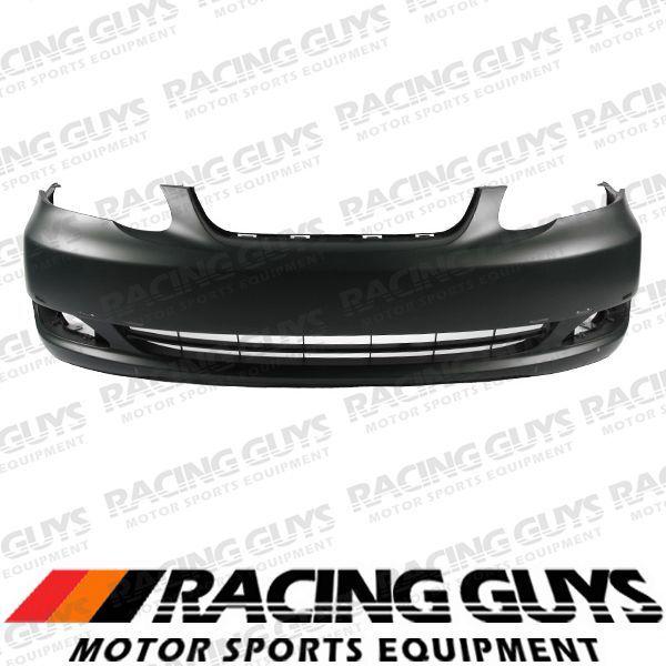 05-08 toyota corolla front bumper cover raw matte black facial plastic to1000298