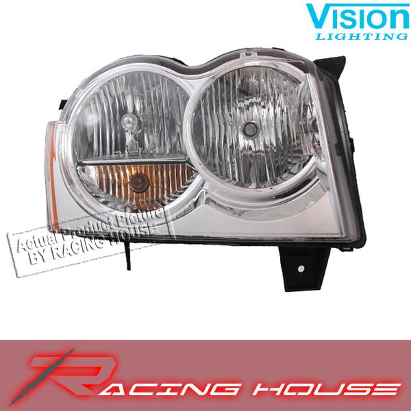 Right passenger side headlight kit unit 2005-2006 jeep grand cherokee