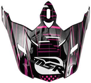 New msr helmet parts 011 assault adult, black/pink/white, visor