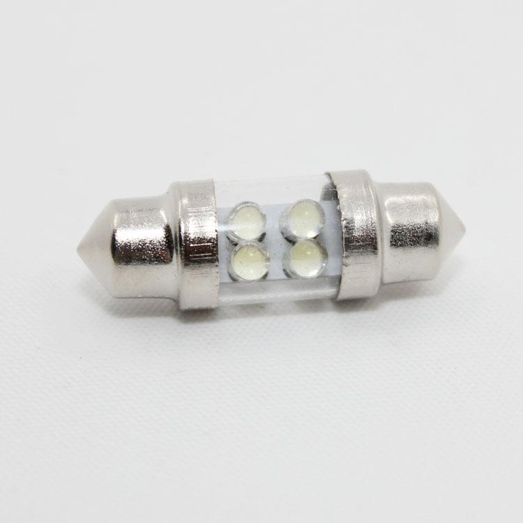 1pcs 31mm 4 led pure white lights bulb car festoon dome de3175 de3021 de3022 12v