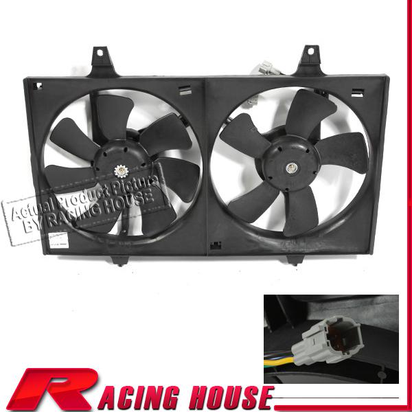 New 97-99 infiniti i30 maxima dual radiator ac air conditioning fan motor shroud