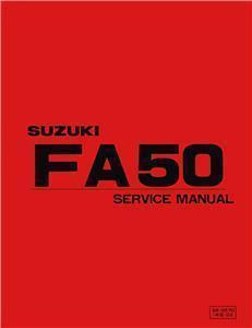 Suzuki fa50 shuttle service manual moped scooter book