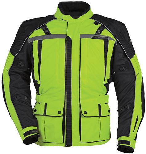 Tourmaster transition 3 motorcycle jacket women's hi-viz yellow size x-small