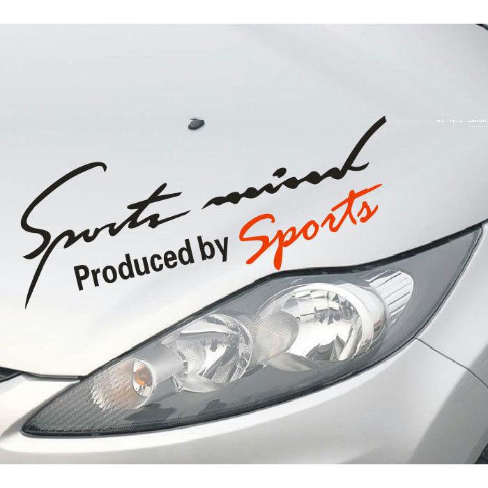  new auto car engine hood decals stickers for "sports"  black 104001