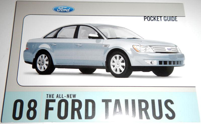 2008 ford taurus pocket guide brochure