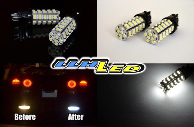 2 x 3157/3057/3457 white 68 smd led turn signal lamp corner tail light bulbs 