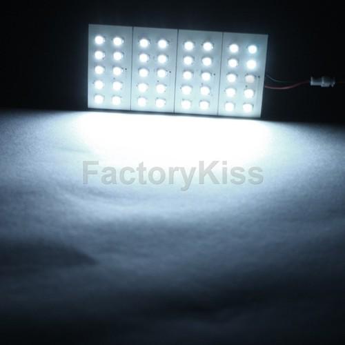 Fk auto white 40-smd led interior dome map light panel square #389