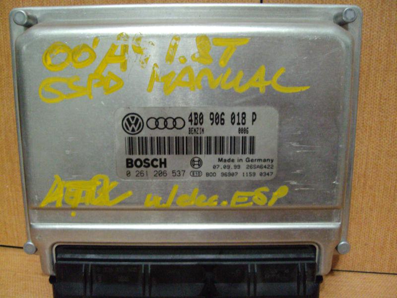 99 00 01 02 vw passat audi a4 engine computer ecu ecm 4b0906018p  4b0997020ax