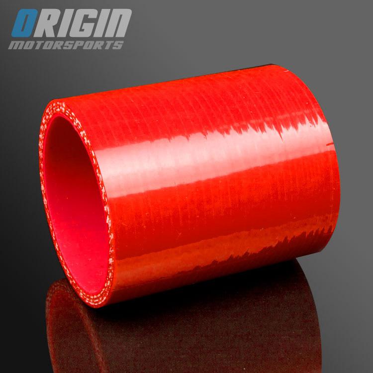 Red 2" to 2" turbo intake silicone straight hose pipe coupler pipe tube id: 51mm