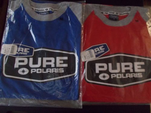 Pure polaris long sleeve snowmobile/atv  2-shirts both (1 red and 1 blue)