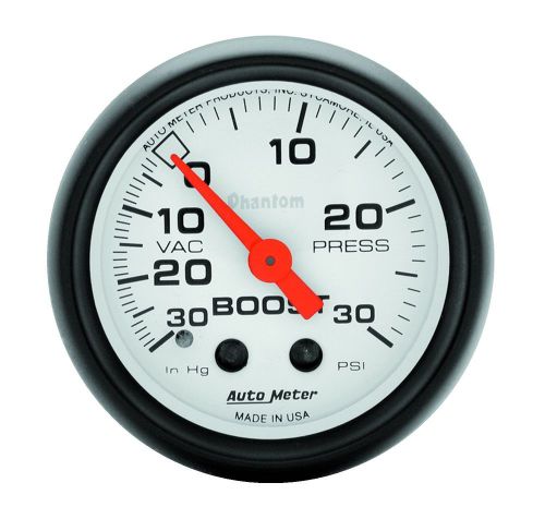 Auto meter 5703 phantom; mechanical boost/vacuum gauge