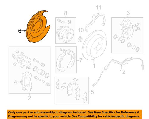 Subaru oem 08-14 impreza rear brakes-brake backing plate 26704fg030