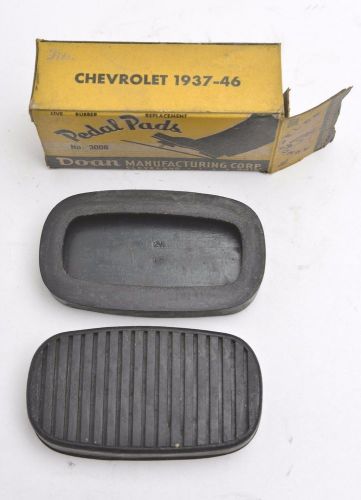 1937-42 chevrolet chevy brake and clutch pedal pads nos