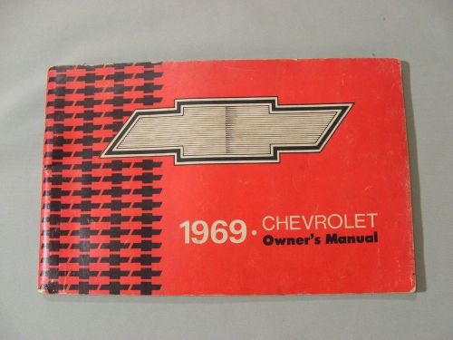 1969 chevrolet original owner&#039;s manual caprice impala &amp; more 2nd edition 1968