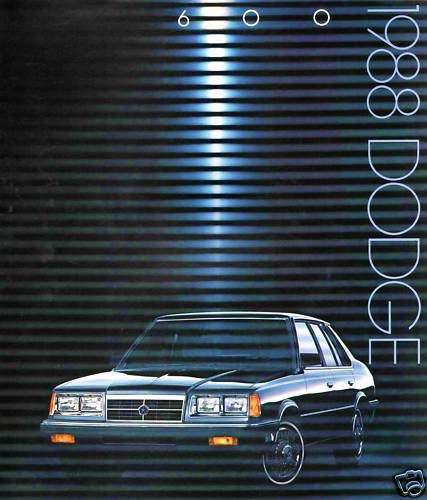 1988 dodge 600 factory brochure-dodge 600 se sedan