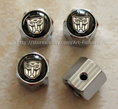 1set logo transformer autobot anti-theft locking tire air valve cap 1 set