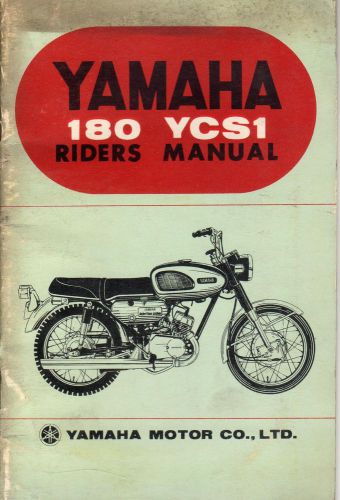 Vintage not sure of year yamaha motorcycle 180 ycs1 riders/owners manual (874)