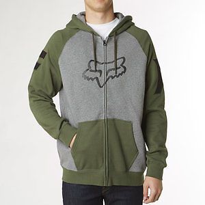 Fox racing heighten mens zip up hoody heather graphite/gray sm