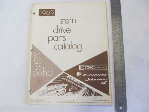 1969 omc stern drive parts catalog 80-210 hp final edition