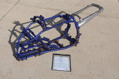 2007 yamaha yfz450 frame &amp; subframe straight yfz 450 paperwork blue #6212