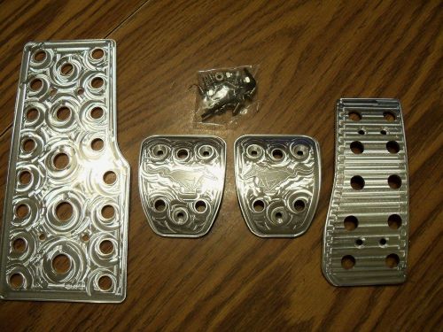 05-09 mustang &#034; running pony&#034;  billet pedals 4pcs (manual trans) new! srp racing