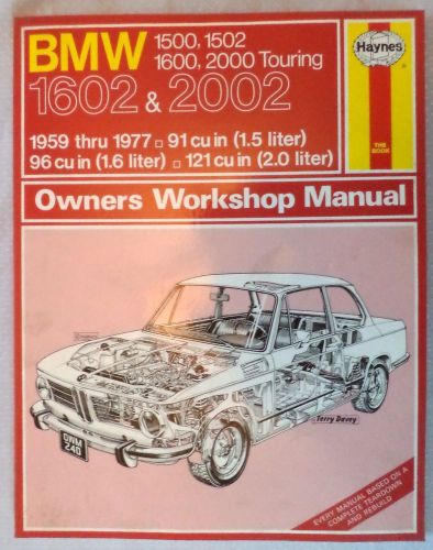 Great condition~ bmw 1500 1502 1600 1602 2000 2002 haynes repair manual 59 - 77