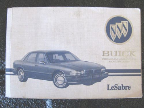 1994 buick lesabre owner&#039;s manual part # 25609657 a first edition