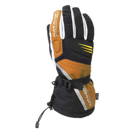 Katahdin cyclone snowmobile gloves orange