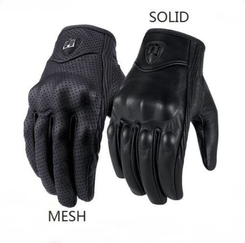 Top guantes fashion real leather full finger black moto men motorcycle gloves