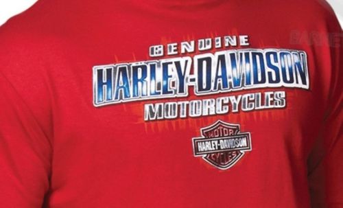 New mens harley davidson t-shirt  tee lg nwot red chrome refections