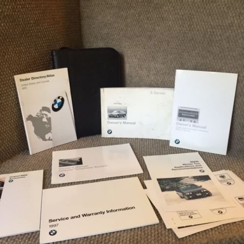 1997 bmw 528i 540i owners manual set with radio/information guide and case