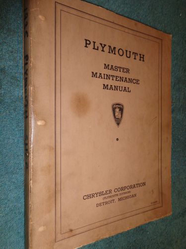 1934 / 1935 / 1936 plymouth shop manual / shop book / original pe pf pg pj p1 p2