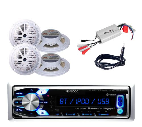 Kmrm312bt ipod bluetooth siriusxm ready radio 800w amp,antenna 4 x5.25&#034; speakers