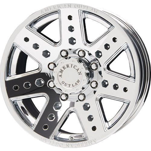 17x8.5 chrome american outlaw apache 5x4.5 +10 rims trail grappler 37x12.5x17