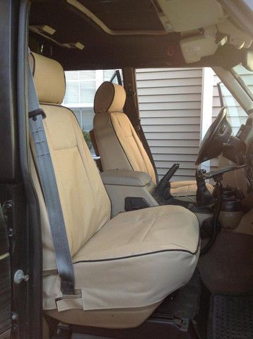 Knightsbridge overland tan, front seat covers for land rover discovery 1