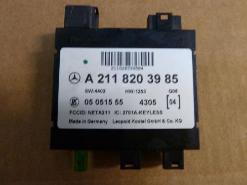 Mercedes benz cls keyless module computer a 211 820 39 85