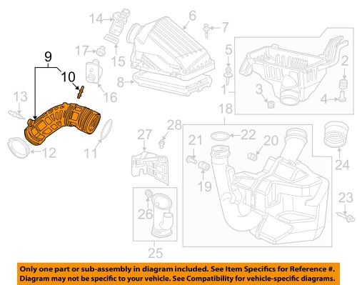 Honda oem 03-04 accord air intake-air tube 17228raaa00