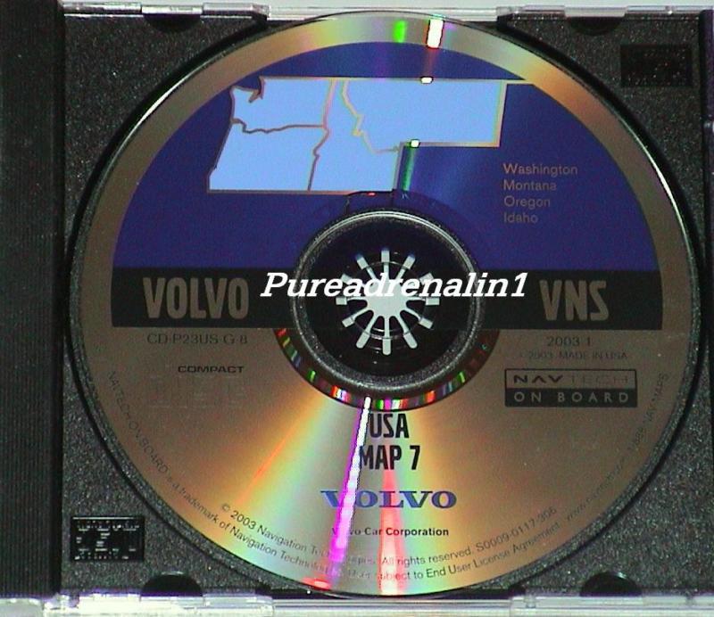 2000 2001 volvo vns s60 s80 v70 xc70 navigation map disc cd 7 or id wa mt oem