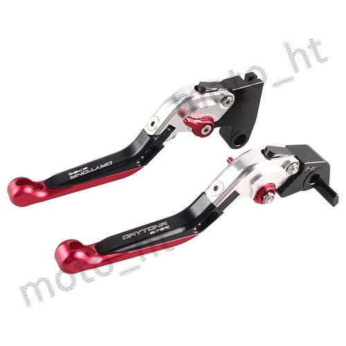 2 x folding extendable brake &amp; clutch levers for triumph daytona 675 r 2011-2015