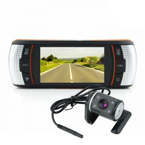 2.7&#034;vehicle car dvr video recorder dash hd 1080p 3mp dual len camera nightvision