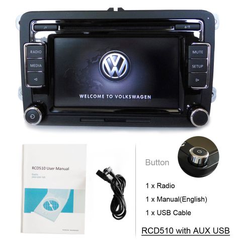 Car stereo radio vw rcd510 usb 6cd mp3 aux golf passat jetta caddy polo w. code