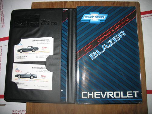 1995 chevrolet blazer factory owner&#039;s manual &amp; warranty guide in exc condition