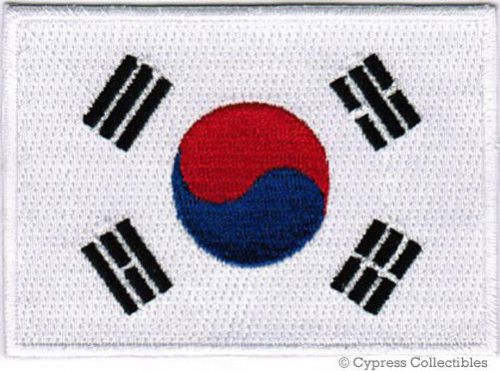 Korean heritage biker patch asian embroidered flag new south iron-on