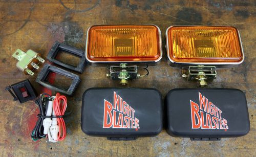 Vintage optronics amber fog lights night blaster jeep truck accessory japan part